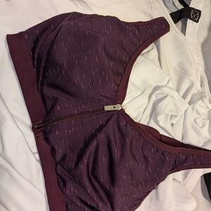 Victoria's Secret Burgundy Zip-Front Bra